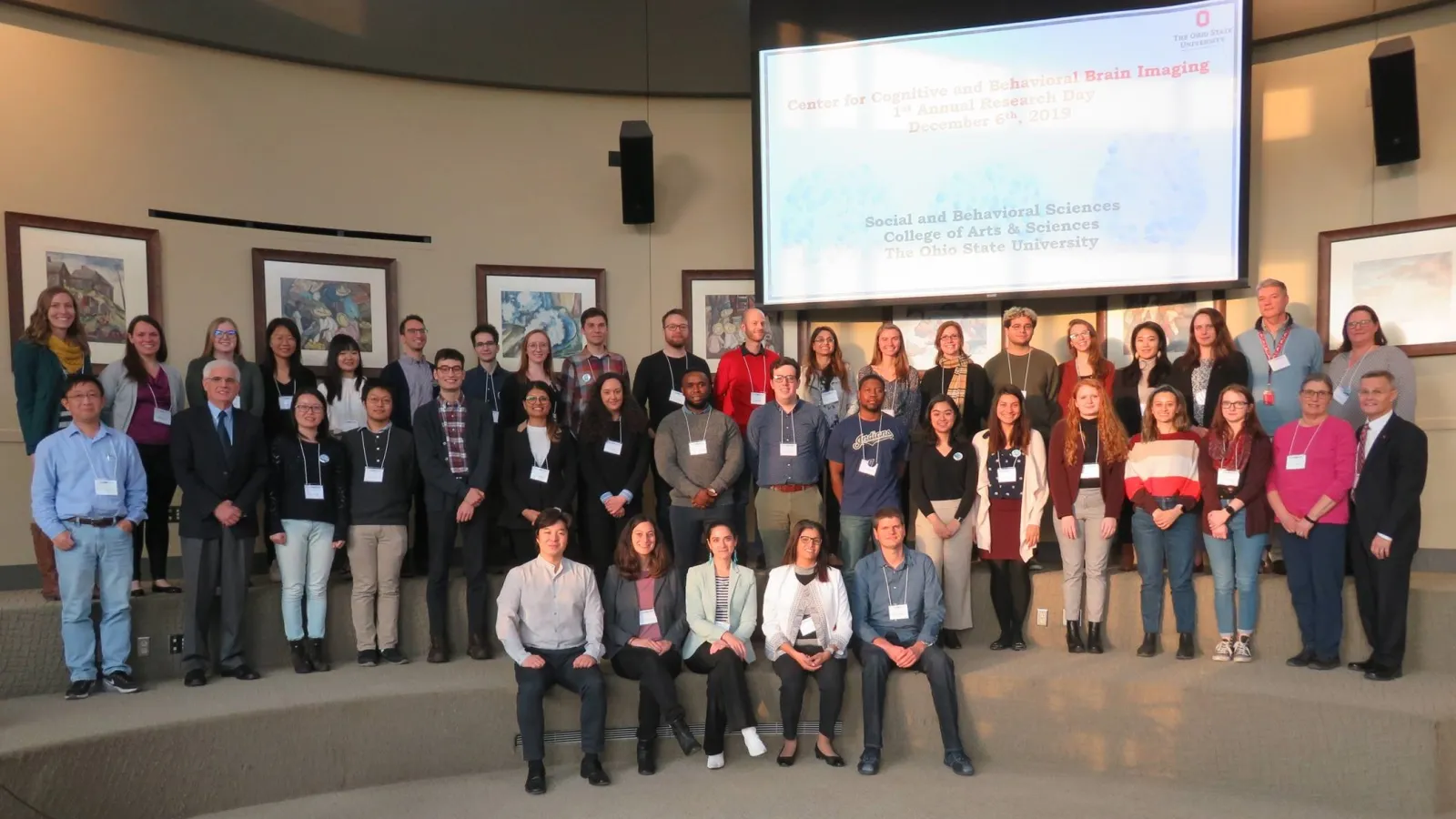 Presenters and attendees pose for a group photo at CCBBI Research Day
