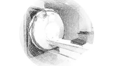 artistic rendition of MRI scanner